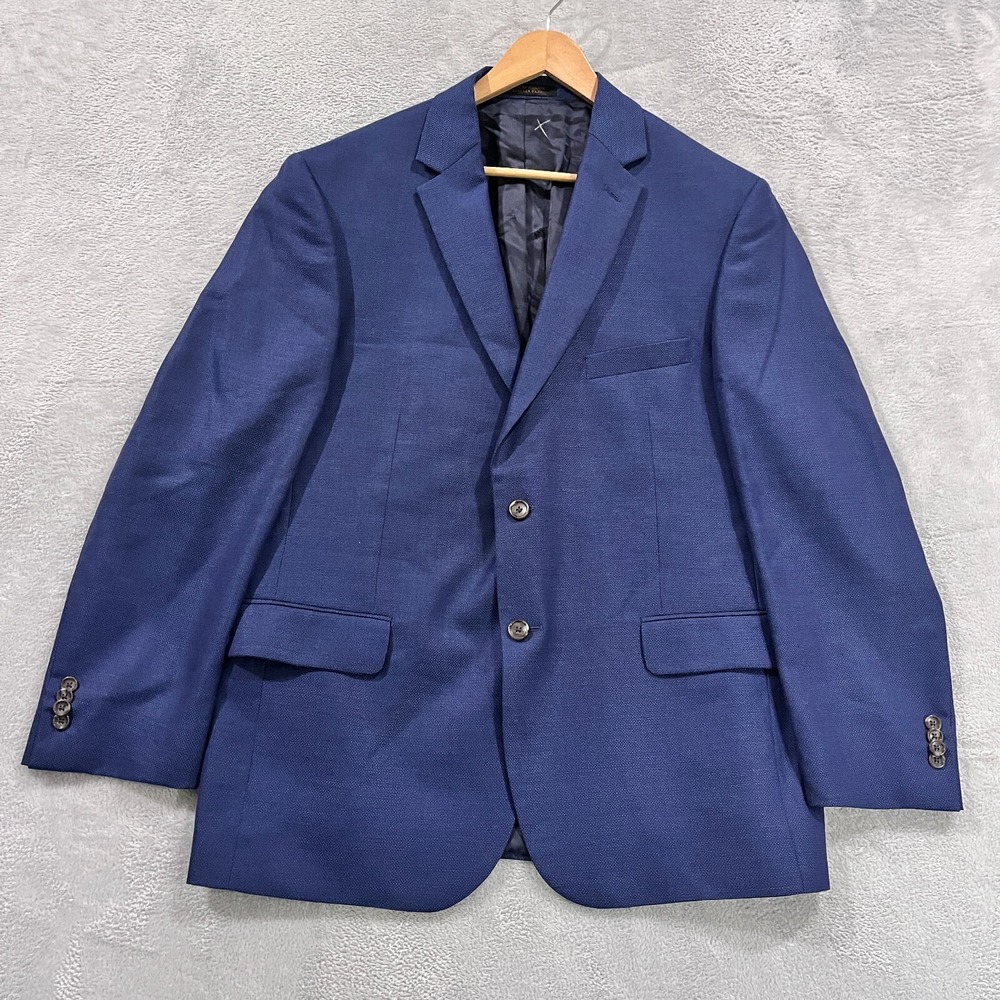 Jos A Bank Reserve Vitale Barberis Blazer 46R 100% Wool Bemberg Tailored Fit